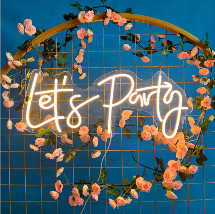 Enseigne Néon LED “Let's party”
