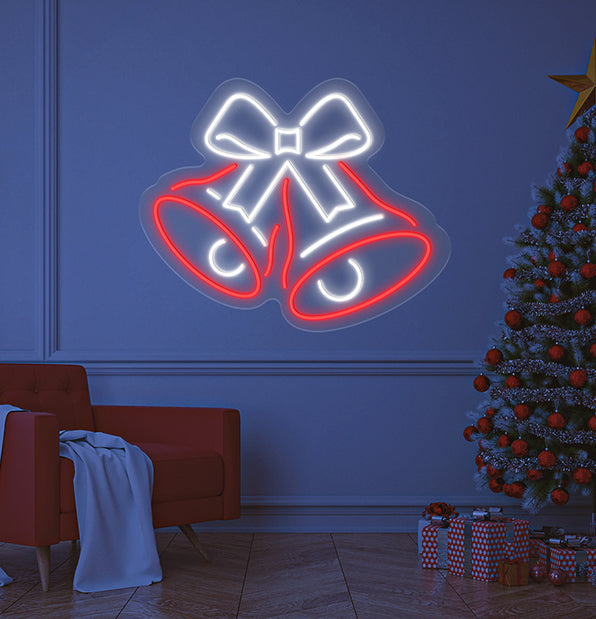 Enseigne Néon LED Cloches de noel