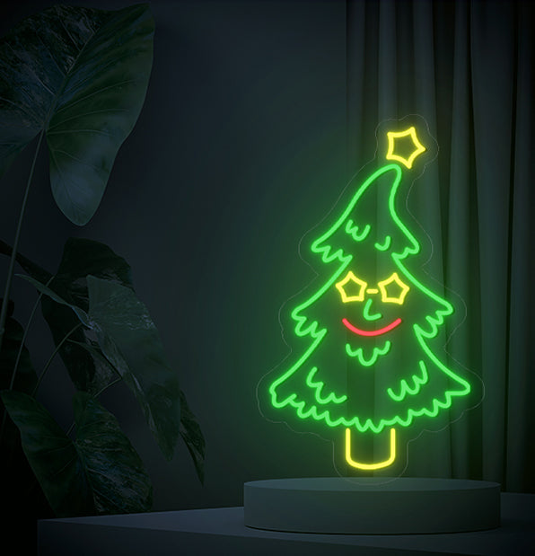 Enseigne Néon LED Sapin de Noel
