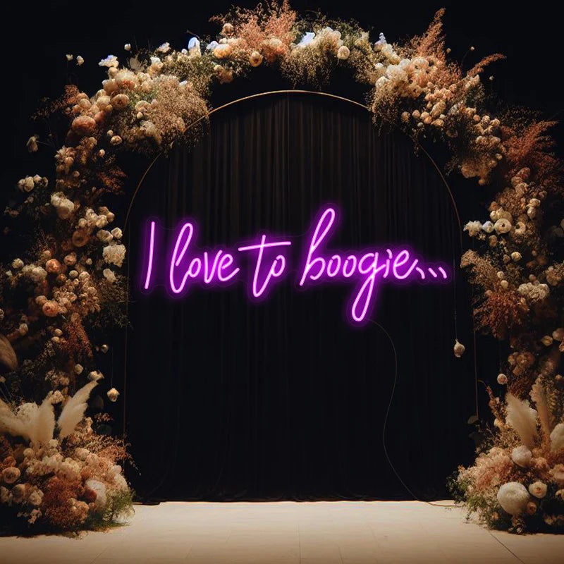 Enseigne Néon LED “I love to boogie"