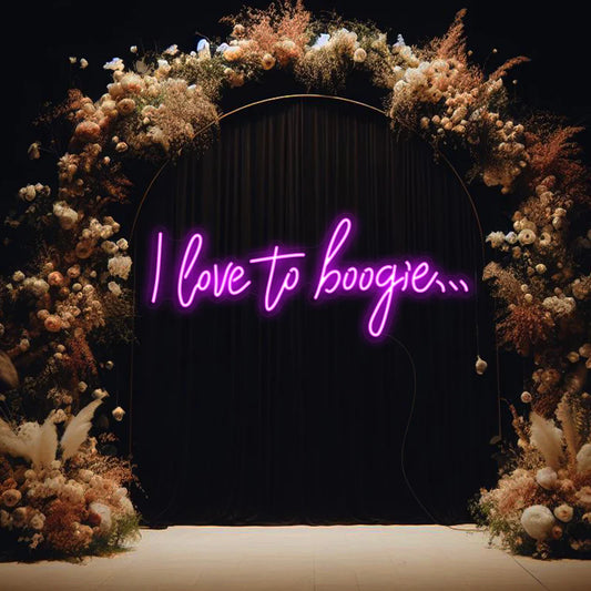 Enseigne Néon LED “I love to boogie"