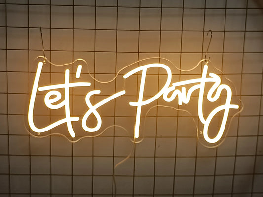 Enseigne Néon LED “Let's party”