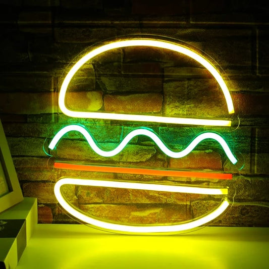 Enseigne Néon LED Hamburger