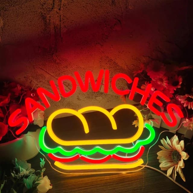 Enseigne Néon LED Sandwiches