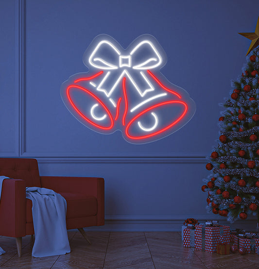 Enseigne Néon LED Cloches de noel