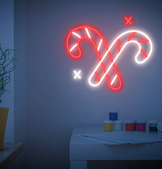 Enseigne Néon LED Candy Cane