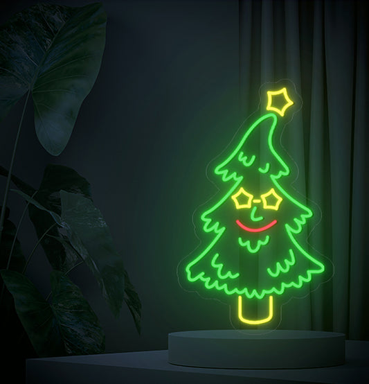 Enseigne Néon LED Sapin de Noel