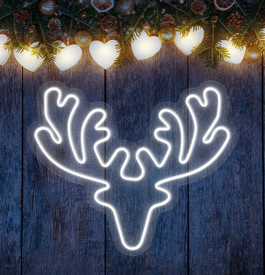 Enseigne Néon LED Renne de Noel